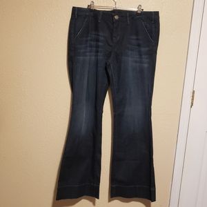 Vigoss Denim Flare Jeans Size‎ 15 NWOT Tall 33” Plus Size Dark Wash